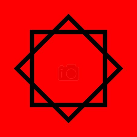 Oktogramm, Satanische Symbole, mittelalterlicher Okkultismus, magische Briefmarken, Zeichen, mystische Knoten, Teufelskreuz. Sigil Luzifer Baphomet Vektor