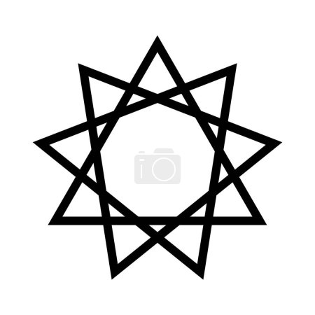 Octogram, Satanic Symbols, Medieval Occultism, Magic Stamps, Sigils, Mystical Knots, Devil's Cross. Sigil Lucifer Baphomet vector