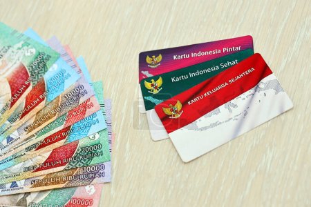 Indonesian prosperous family card, smart indonesia card and healthy card. KIS, KIP and KKS cards for financial support for citizens or residents