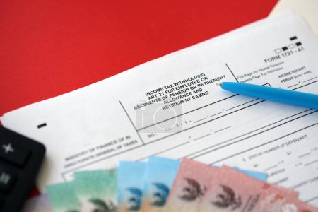 Indonesisches Steuerformular 1721 a1 Einkommensteuer-Abzugsart 21 für Arbeitnehmer oder Empfänger von Renten- oder Altersfreibeträgen und Rentenersparnissen