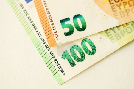 Euro-Banknoten. Geldscheine der Europäischen Union machen dicht