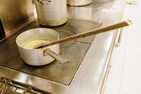 Téléchargez les photos : Préparer le dîner dans la cuisine restaurant - en image libre de droit
