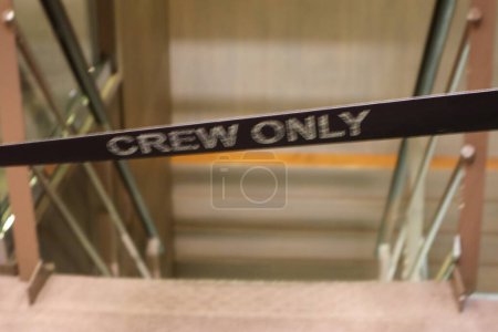 Photo for A Crew only and access prohibited sign - Royalty Free Image