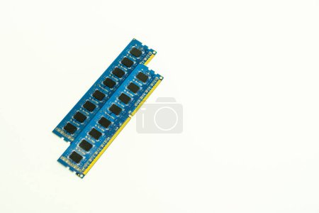 Photo for Two 8GB ddr3 ram memory boards on a white surface - Royalty Free Image