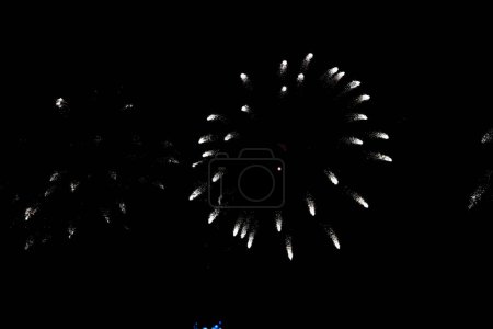 Foto de Coloridos fuegos artificiales sobre el cielo oscuro, exhibidos durante una celebración
. - Imagen libre de derechos