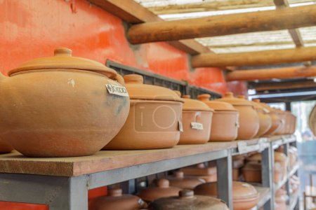 Clay pots for sale in a store in Tucuman in Argentina.