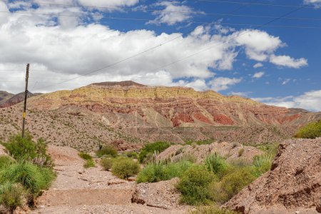 Panoramic view of the hills in Yacoraite, province of Jujuy, Argentina.
