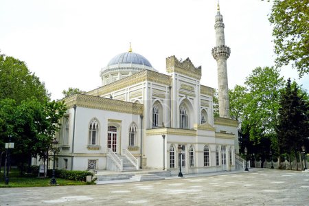  View of the Hamidiye Mosque, commissioned by Sultan Abdul Hamid II in the Yildiz district of Istanbul, Turkey                             