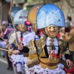 Cigarrones de los Carnavales de Verin, Ourense, Spain. Los carnavales de Verin son una fiesta considerada de interes turistico nacional y atraen a miles de turistas para disfrutar de esta fiesta popular y tan colorida. 