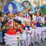 Cigarrones de los Carnavales de Verin, Ourense, Spain. Los carnavales de Verin son una fiesta considerada de interes turistico nacional y atraen a miles de turistas para disfrutar de esta fiesta popular y tan colorida. 