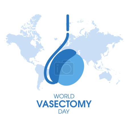 Illustration for World Vasectomy Day vector. Human testicles simple graphic icon vector. Family planning design element. Important day - Royalty Free Image