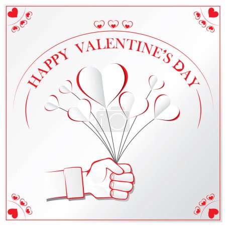 Foto de Feliz día de San Valentín. ilustración vectorial - Imagen libre de derechos
