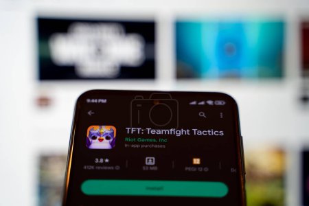 Photo for TFT: Teamfight Tactics, mobile game on Google Play. Ankara, Turkey - April 28, 2023. - Royalty Free Image