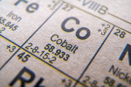 Foto de Cobalto en tabla periódica de los elementos. - Imagen libre de derechos
