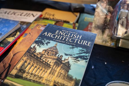 Photo for English Architecture a Concise History book by David Watkin at the flea market. Ankara, Turkey - August 6, 2023. - Royalty Free Image