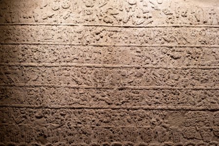 Foto de Jeroglífico en el Museo de las Civilizaciones Anatólicas (Anadolu Medeniyetleri Muzesi). Ankara, Turquía - 16 de agosto de 2023. - Imagen libre de derechos