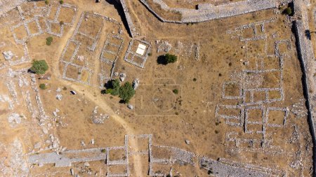 Photo for Aerial view of the ruins of the ancient city of Hattusa. Hattusas was the capital of the Hittite Empire in the late Bronze Age. - Royalty Free Image