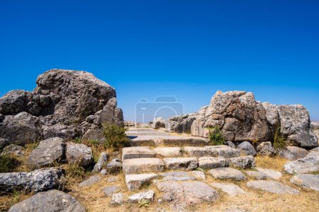 Photo for Ruins in the ancient city of Hattusa. Hattusas was the capital of the Hittite Empire in the late Bronze Age. - Royalty Free Image