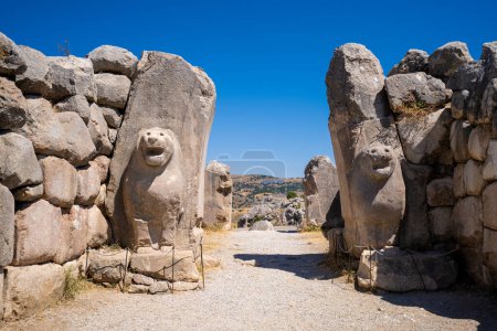 Photo for The lion gate of The Hattusa that is the capital of the Hittite civilization. - Royalty Free Image