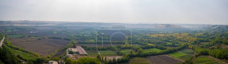 Photo for Panoramic view of Hevsel Gardens. The Hevsel Gardens (Hevsel Bahceleri), are the seven hundred hectares of cultivated, fertile lands near the Tigris in Diyarbakir. - Royalty Free Image