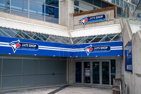 Photo for Blue Jays Shop at Rogers Centre, Toronto. Toronto, Canada - April 29, 2024. - Royalty Free Image
