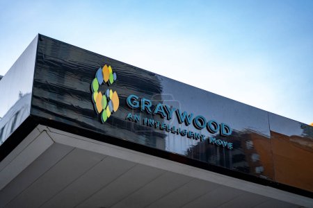 Foto de Signo del logotipo de Graywood Developments. Toronto, Canadá - 29 de abril de 2024. - Imagen libre de derechos