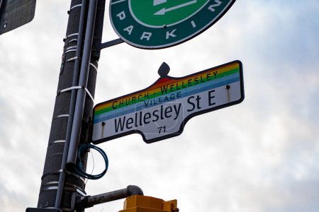 Wellesley Street East sign in Church - Wellesley Village.