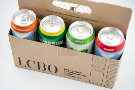 Photo for Spirits in the LCBO 8-pack box. Toronto, Canada - April 30, 2024. - Royalty Free Image