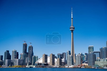 Photo for View of Toronto Downtown from Lake Ontario. Toronto, Canada - April 30, 2024. - Royalty Free Image