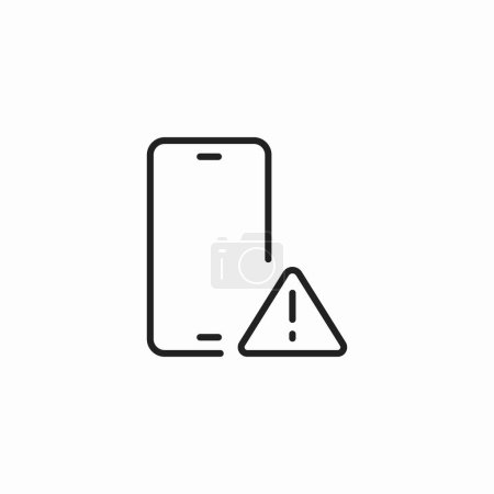 Handy-Gerät Bildschirm Warnung Achtung Benachrichtigung