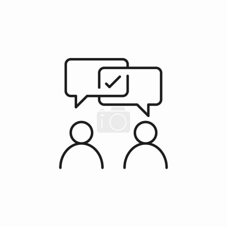 Illustration for Like-minded people group speech bubble icon - Royalty Free Image