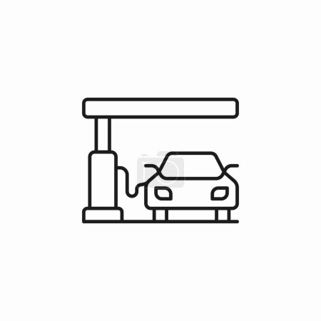 Téléchargez les illustrations : Station essence Carburant Panneau voiture - en licence libre de droit