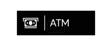 Téléchargez les illustrations : ATM Cash in out étiquette directionnelle - en licence libre de droit