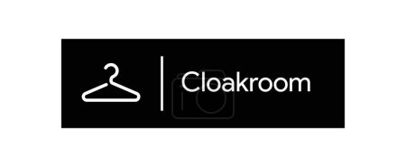Foto de Cloakroom techo negro señalización direccional - Imagen libre de derechos
