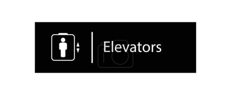 Illustration for Elevators Lift Ceiling sign plate - Royalty Free Image