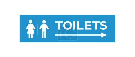 Ilustración de WC Aseo señal de baño flecha - Imagen libre de derechos