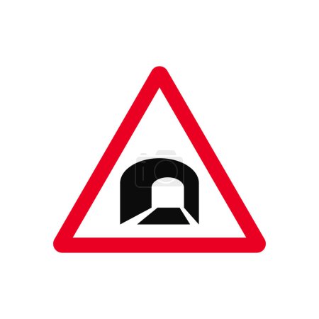 Illustration for Tunnel Ahead Traffic Road Sign - Royalty Free Image