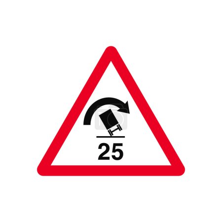 Illustration for Tilt Truck Traffic Sign Vector - Royalty Free Image