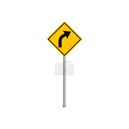 Turn Right Ahead Traffic Sign