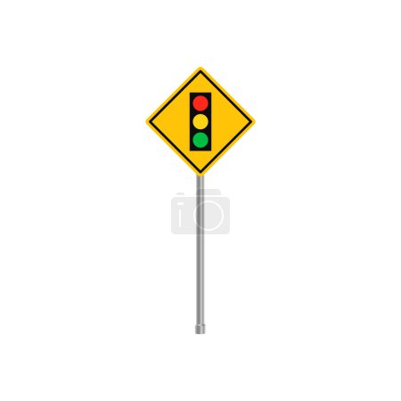 Traffic Light Ahead Road Sign