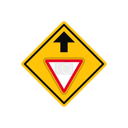 Give Way Ahead Traffic Sign
