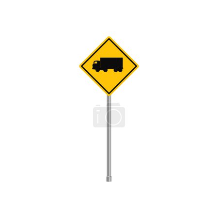 Warnung LKW Verkehrszeichenvektor
