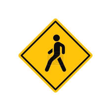Cruce de peatones delante de la señal de tráfico