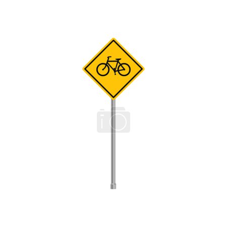 Bicycle Crossing Traffic Triangle Sign