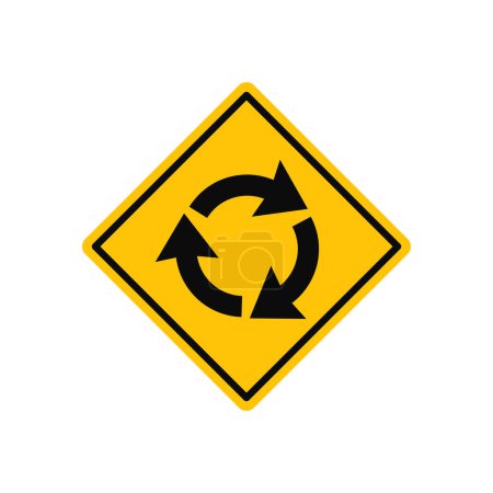 Illustration for Circular Arrows Traffic Sign Vector - Royalty Free Image