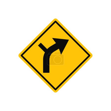 Road Entering Curve Traffic Sign