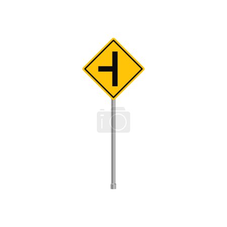 Ilustración de Signo de opción de giro recto o izquierdo - Imagen libre de derechos