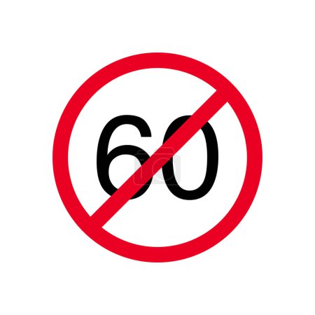 Panneau de signalisation d'extrémité de limite de vitesse 60