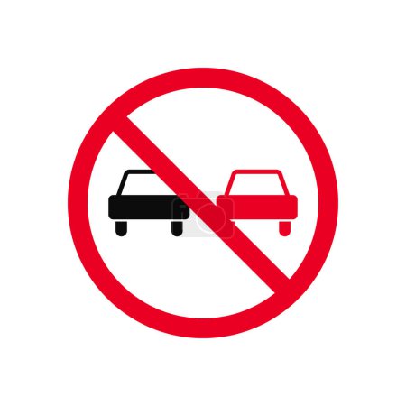 No Overtaking Prohibited Traffic Sign