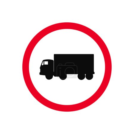 Signal de circulation de camion d'avertissement vecteur